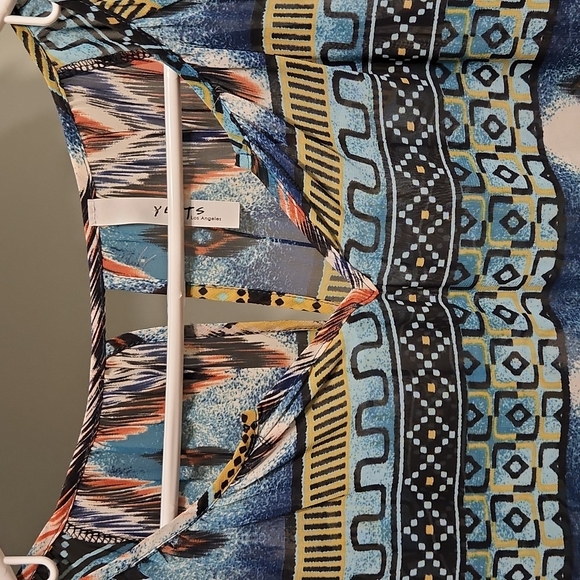 Yetts Los Angeles | Sheer Patterned Blouse - M - Picture 4 of 5